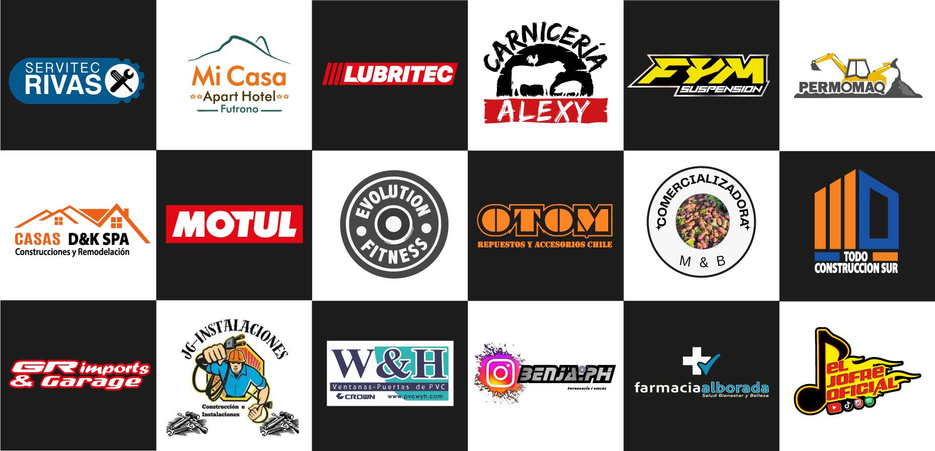 Logos de auspiciadores y patrocinadores del campeonato enduro